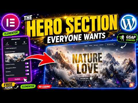 Create an Animated Hero Section in Elementor (Free)