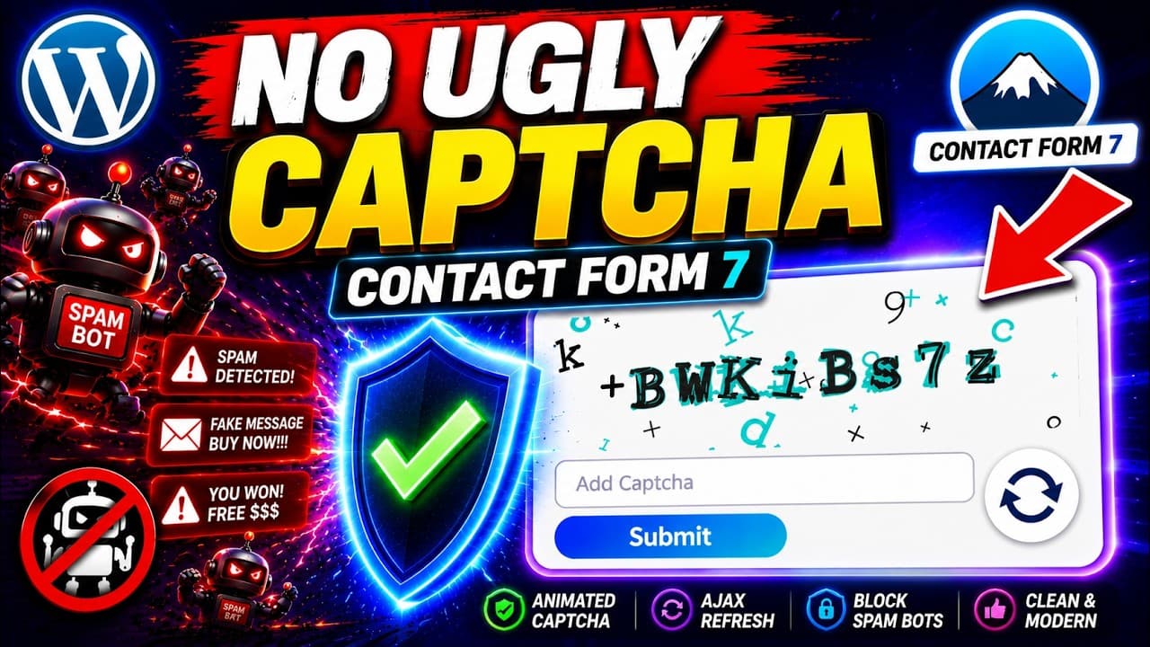 Contact Form 7 CAPTCHA Tutorial: Stop Spam with Animated Fields