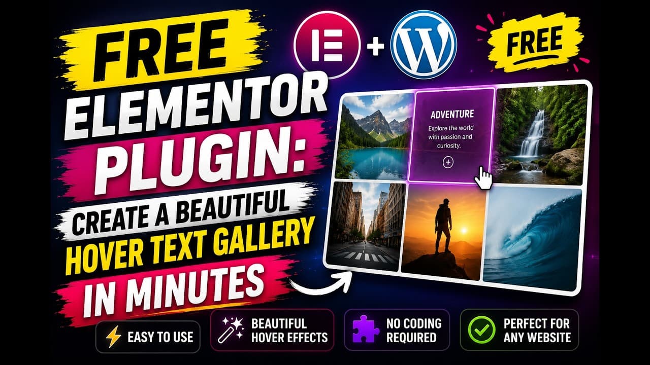Elementor Hover Text Gallery Tutorial: Create Custom Image Effects