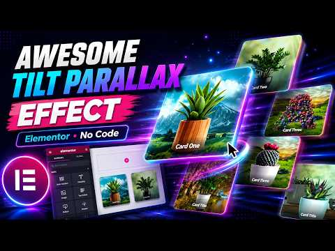 Create Stunning 3D Hover Cards in Elementor (Tilt Effect) – No Coding Required