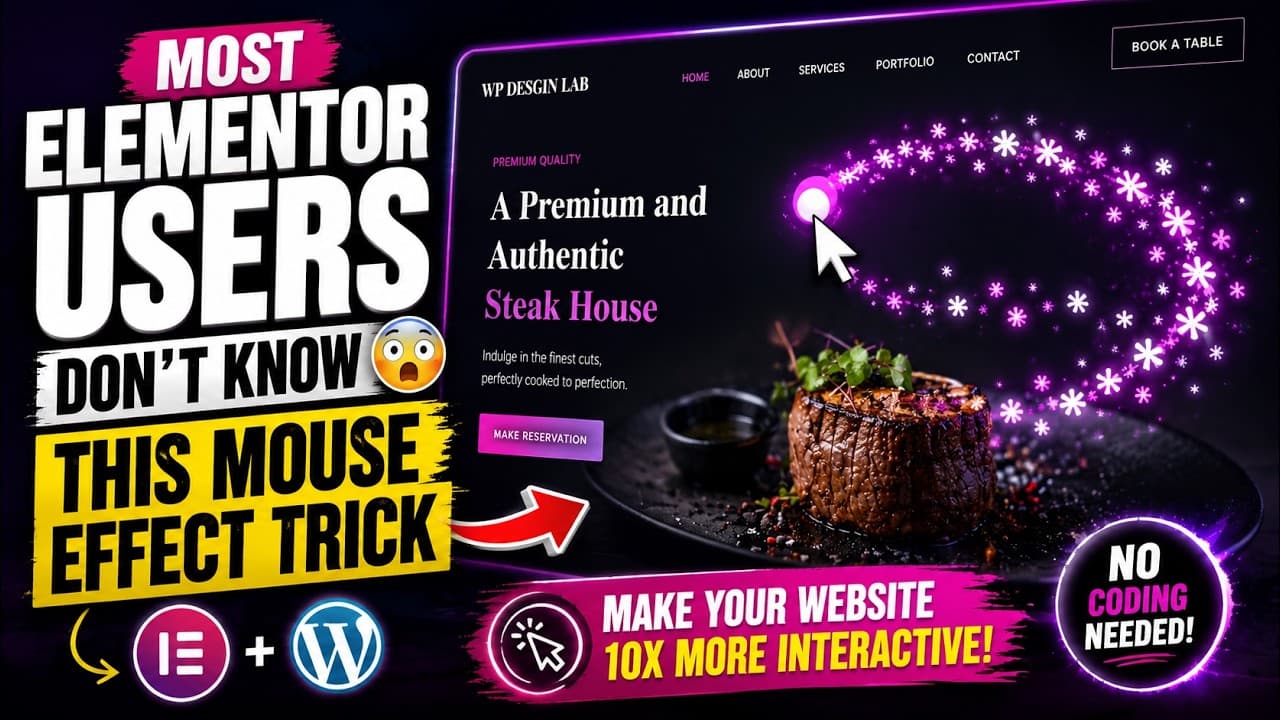 This Cursor Effect Makes Elementor Websites Feel Premium