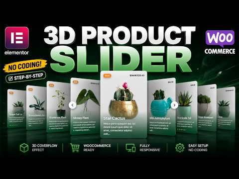 Create a 3D WooCommerce Product Slider in Elementor (No Coding)