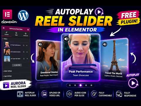 Video Slider Wordpress | Auto Play Video Slider in Elementor