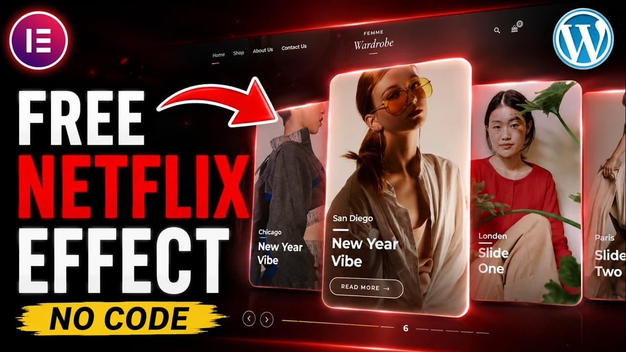 Netflix Style Slider Elementor Tutorial: Create Card Carousels