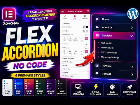 How to Build Stunning Accordion Menus in Elementor (No Code Needed)