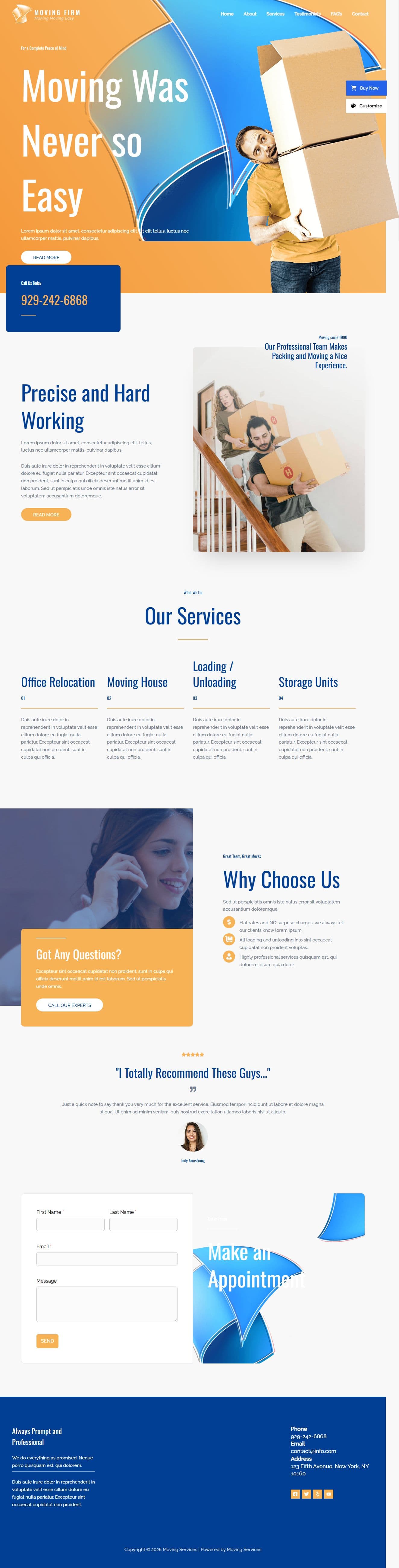 Moving Services Demo